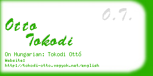 otto tokodi business card